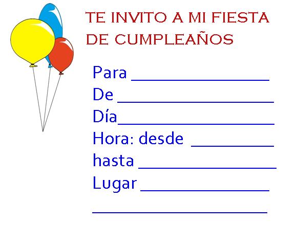 invitacion cumpleaños
